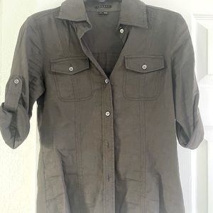 Theory linen and spandex shirt - P
